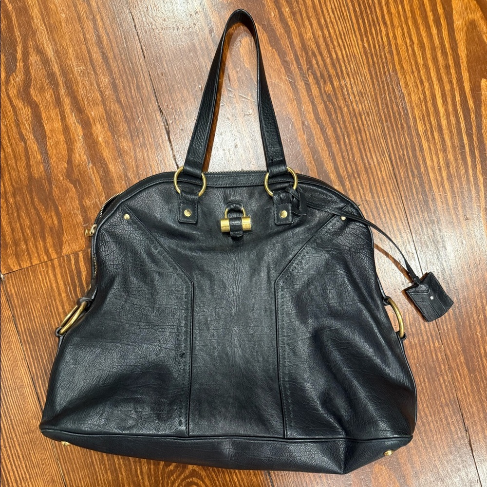 YSL Large Calfskin Muse Bowling Bag (BLACK)